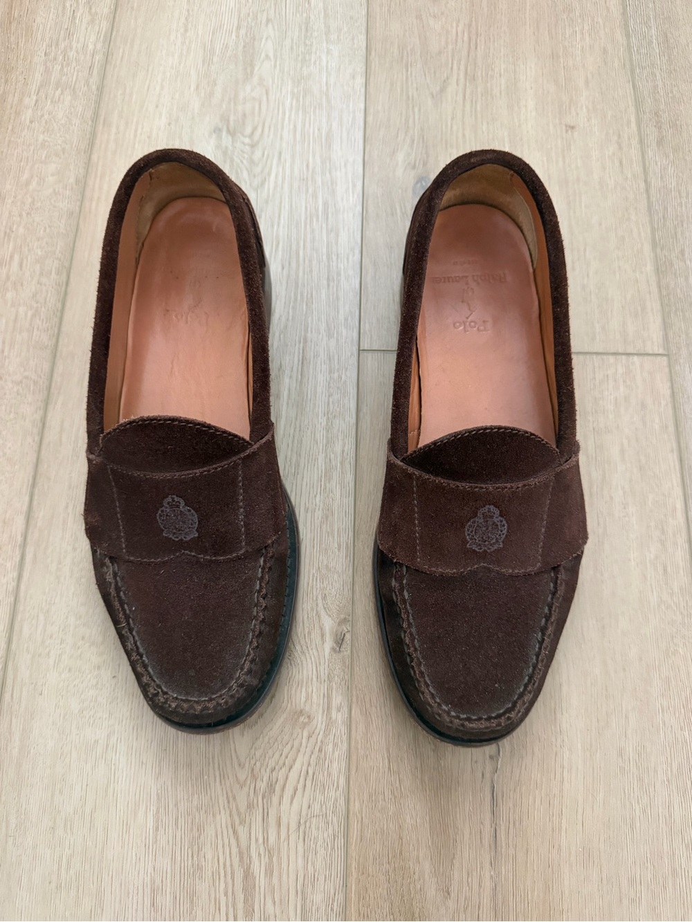 Polo by Ralph Lauren Dark Brown Suede Penny Loafers